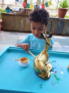 Mommy's little helper child painting project