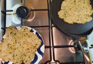 parathas made with home grown greens