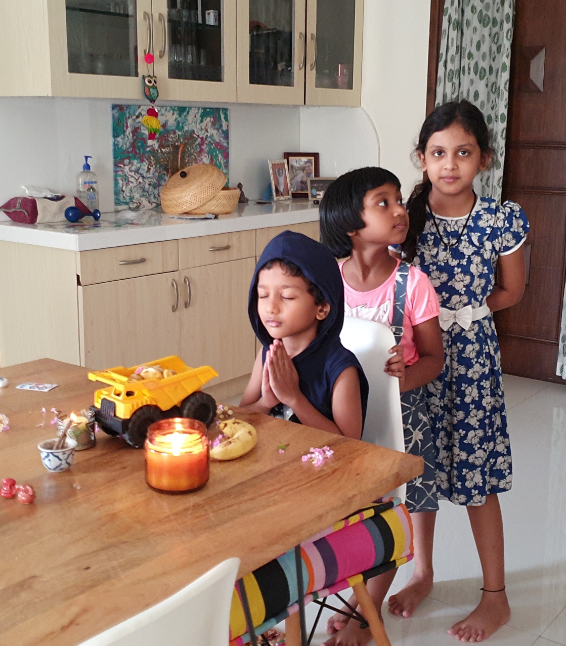 kids Praying at the altar