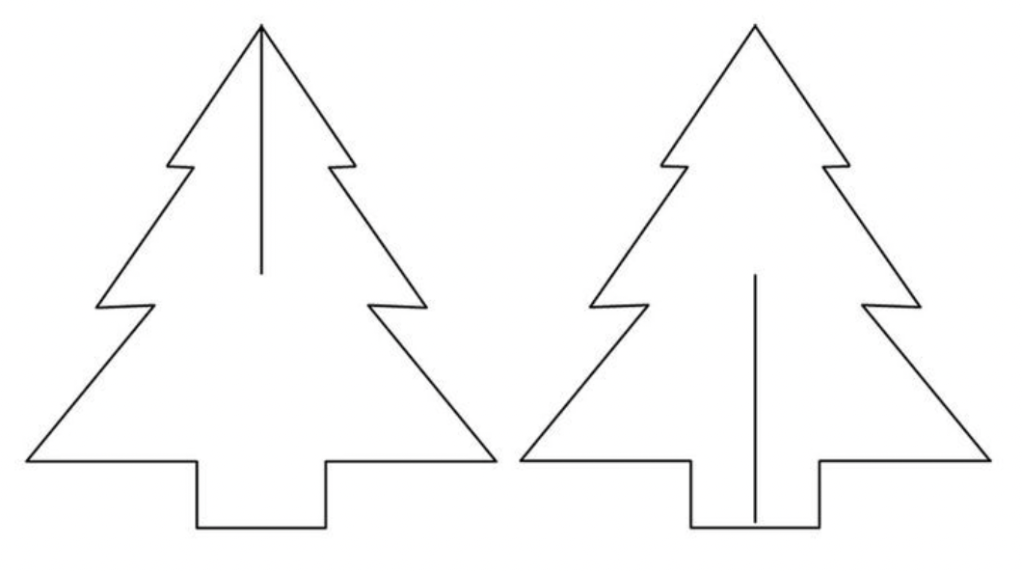 cardboard christmas tree pattern