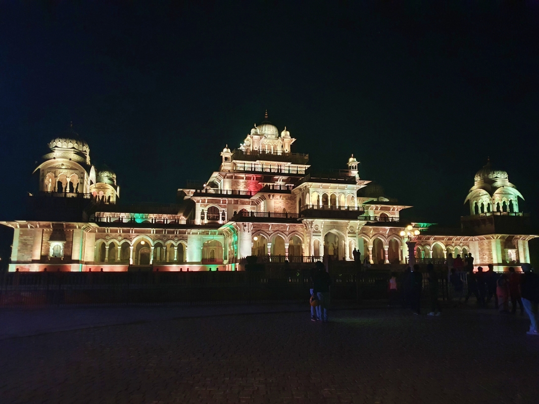 royal albert museum at night