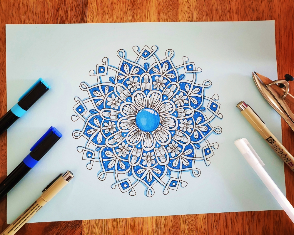 mandala in blue