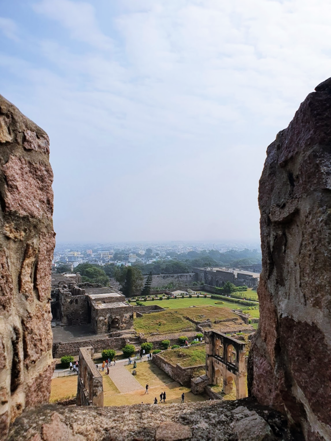 Hyderabad's Golconda Fort view from ramparts