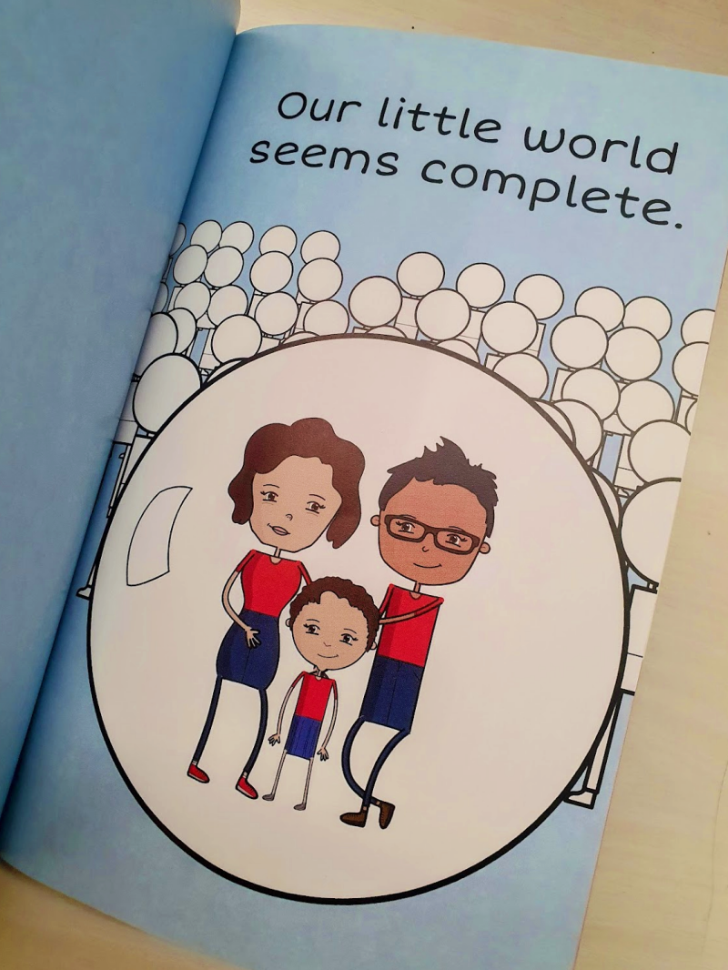 inside page of personalised story book about the story of us: perfect valentines day gift