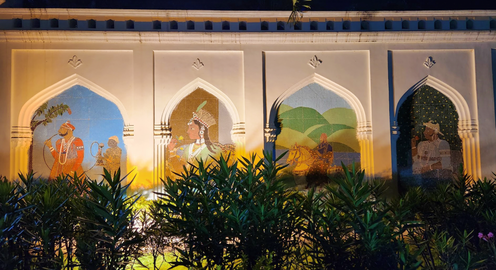 mosaic Taramati Baradari Hyderabad at night
