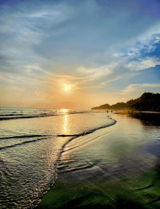 sunset at radhanagar beach on swaraj dweep