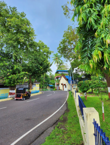 roads at prt blair flanked with green trees on either side. a very clean, green and fresh island day