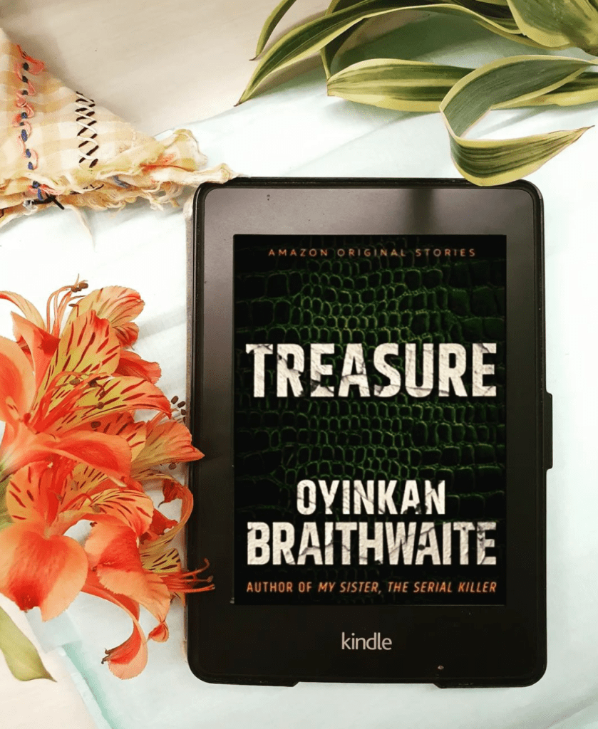 Kindle Paperwhite book review Oinkan Braithwaite's short story book Treasure.