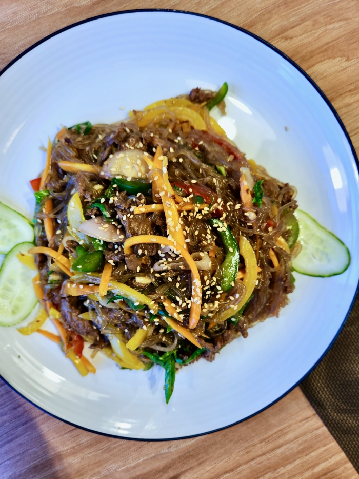 plate of korean noodles