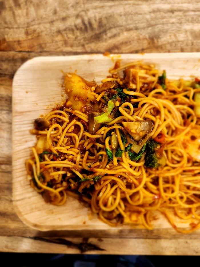 plate of stir fried noodles