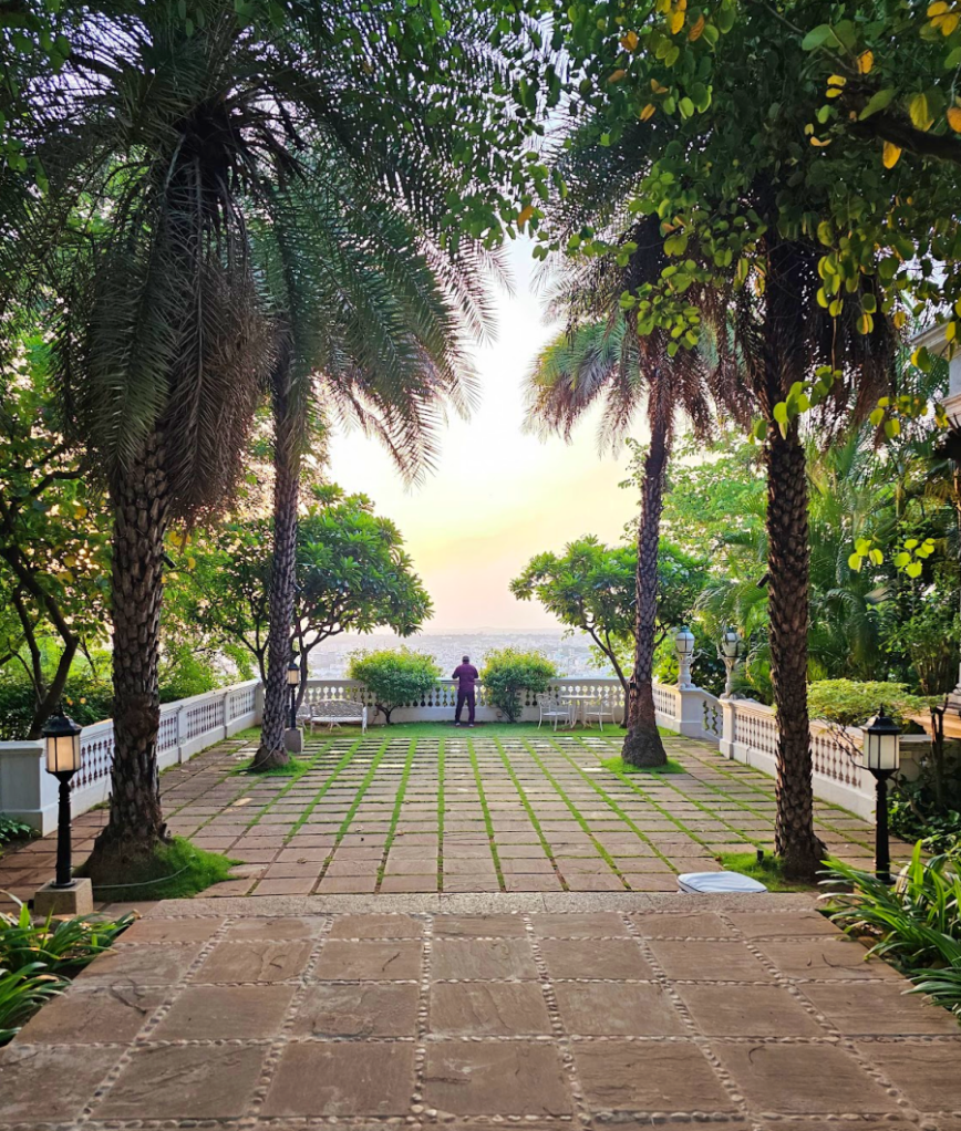 sunrise over the balcony gardens