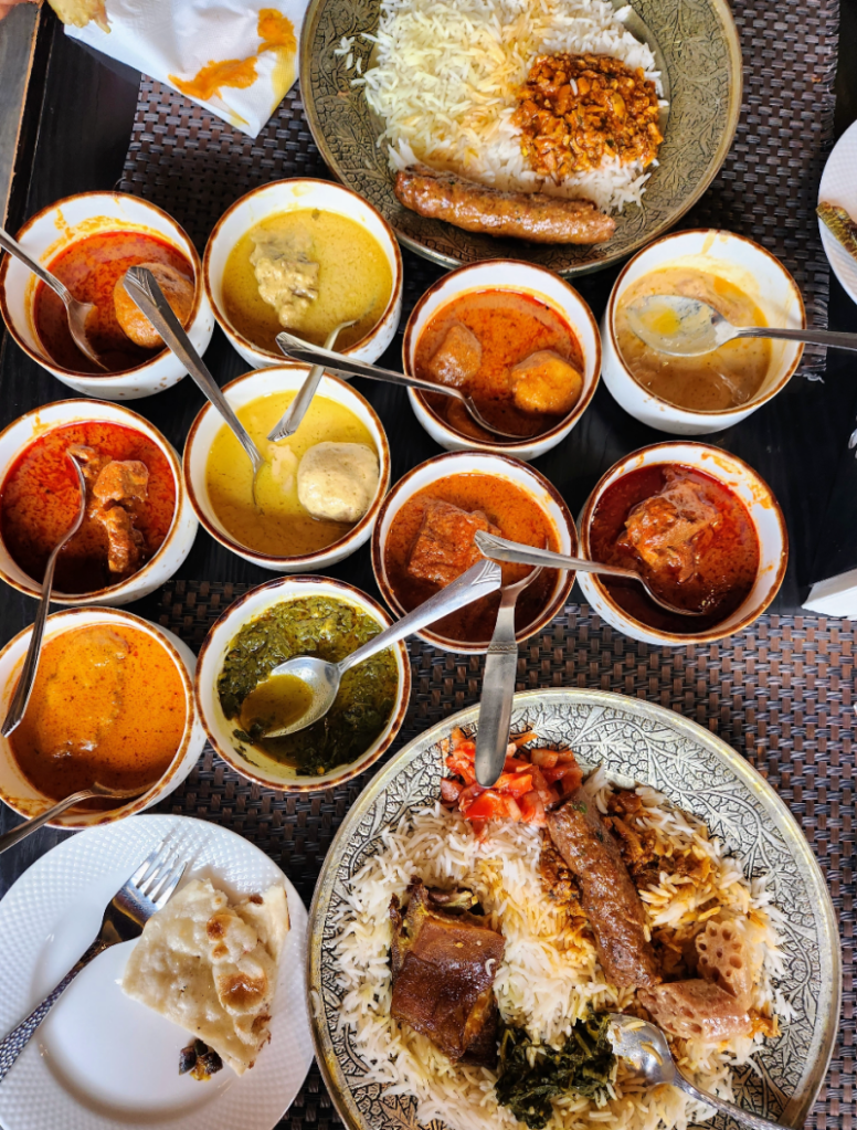 Kashmiri trami meal at ahdoos in srinagar