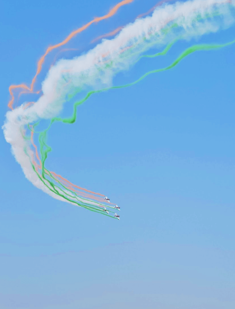 air show at the WINGS India event in Hyderabad