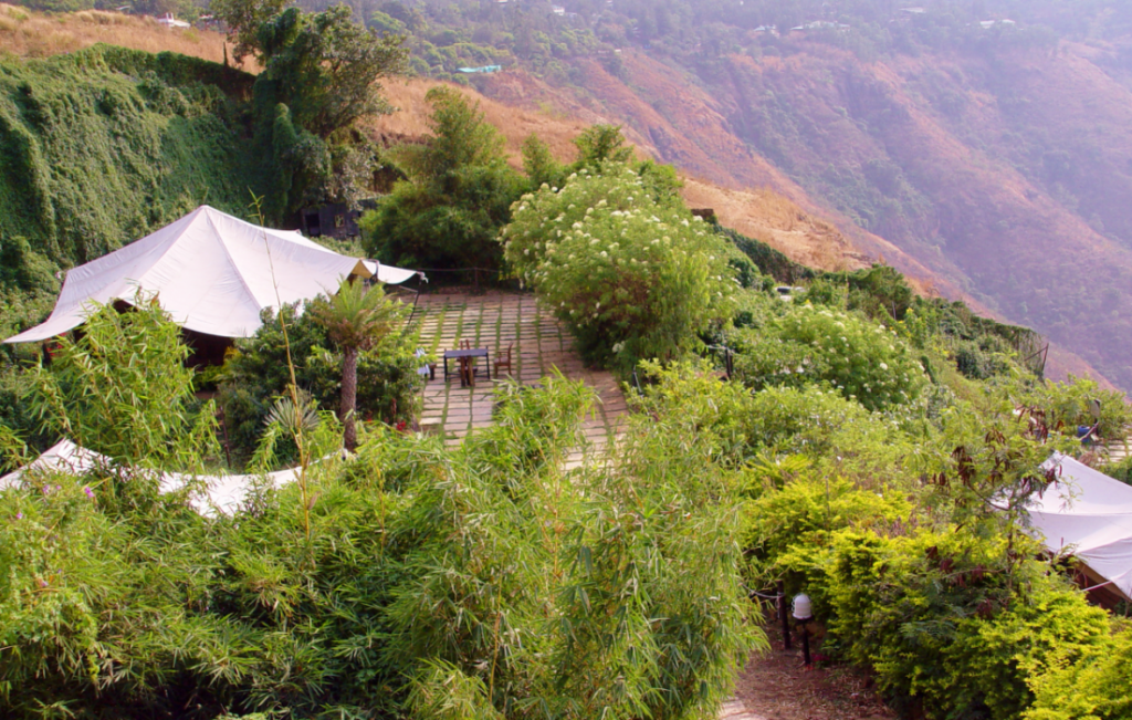 The Ravine hotel tents at Panchgani