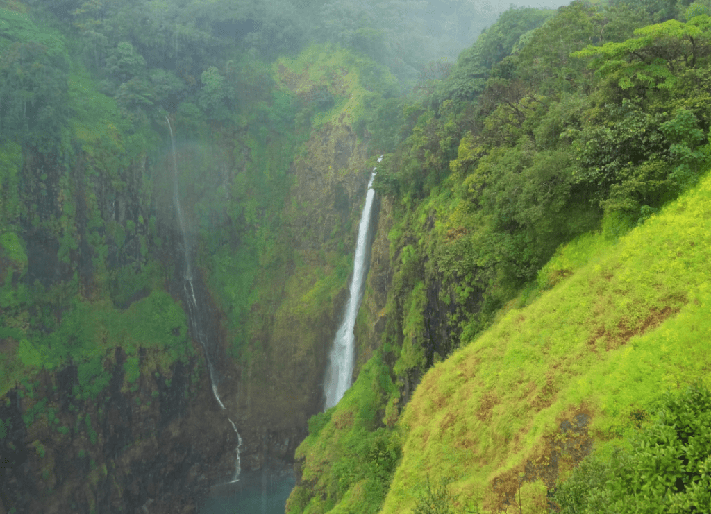 Thosegar Waterfall in the rains