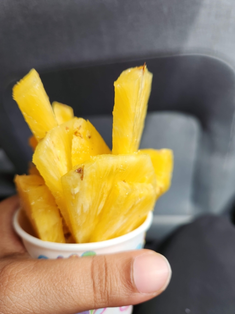 Pineapple snack in Munnar