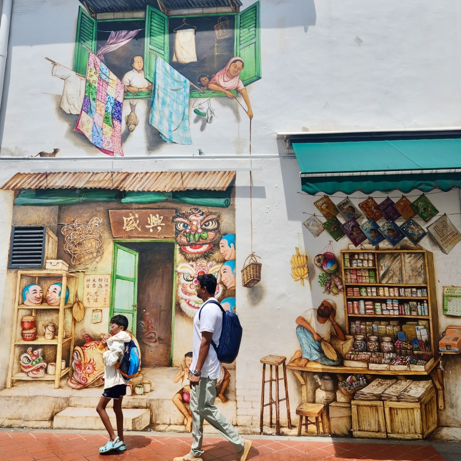 Singapore Chinatown mural