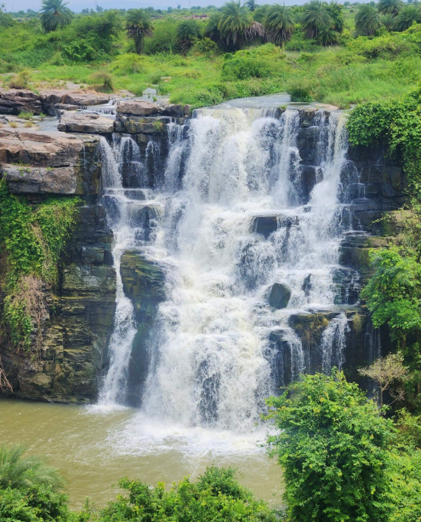 View of Ethipotala Waterfalls from Haritha Resort