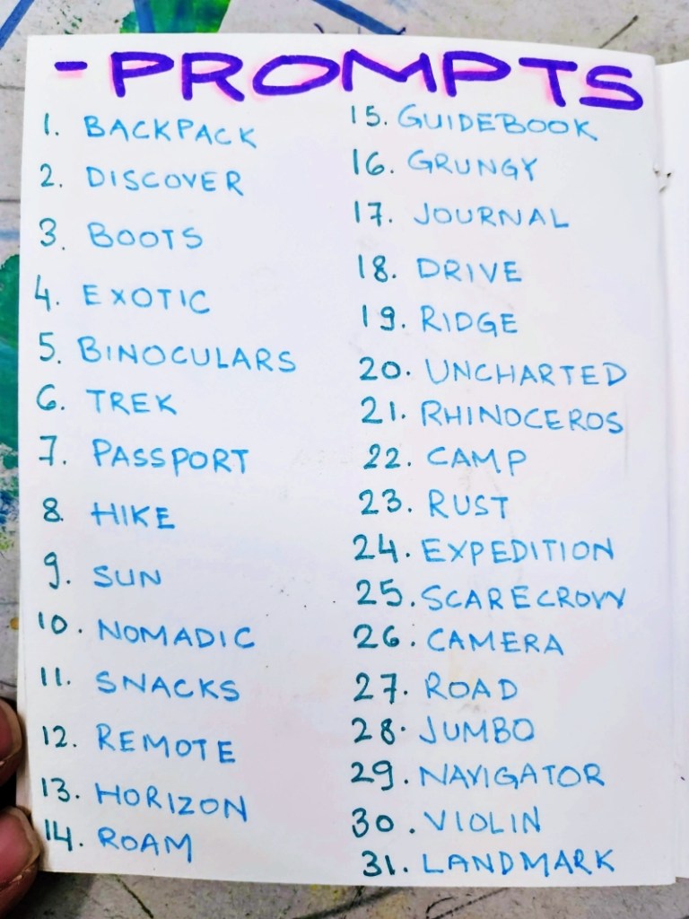 Inktober2024 prompt list