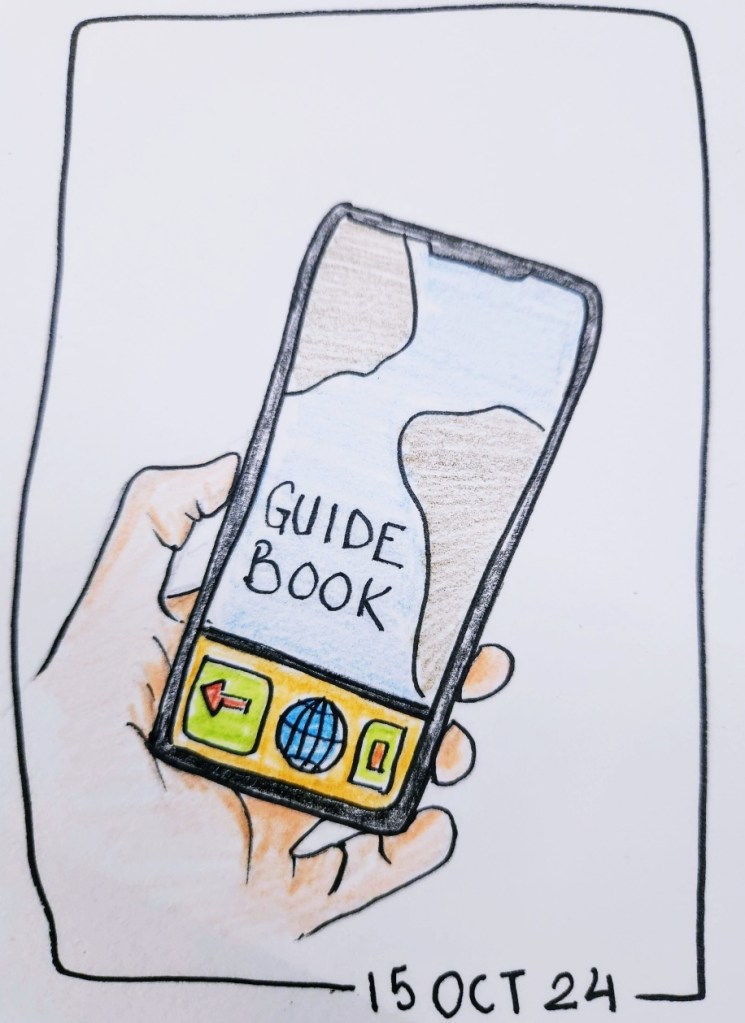 Inktober2024 Day 15: Guidebook