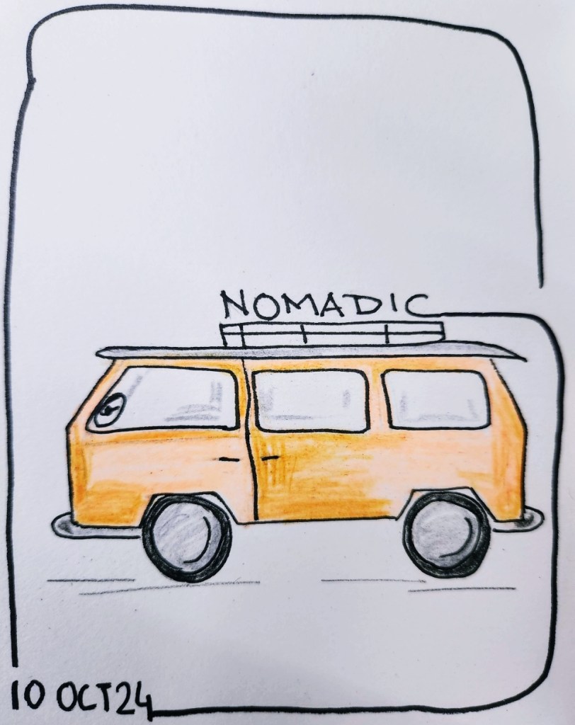 Inktober2024 Day 10: nomadic