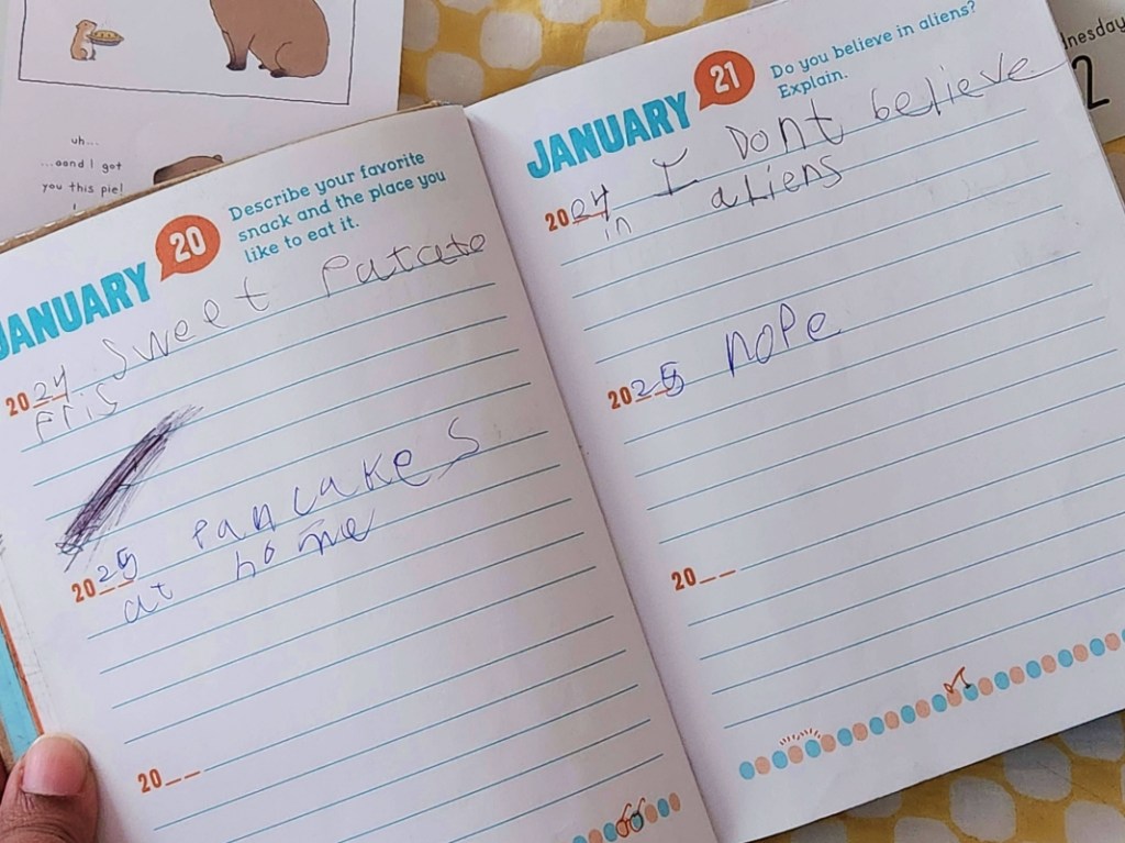 pages from kids daily journal q&a 3 year journal