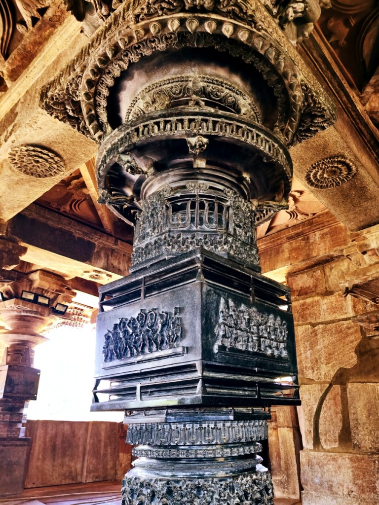 UNESCO site Ramappa Temple decorative column