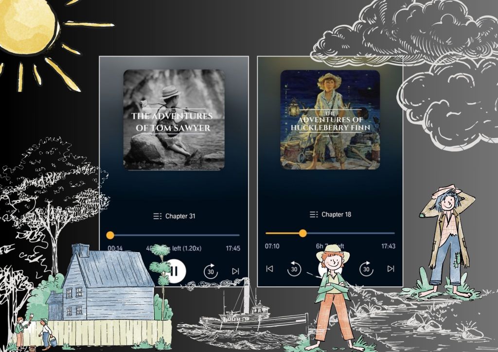 Book review Mark Twain Adventures of Tom Sawyer and Mark Twain's Adventures of Huckleberry Finn