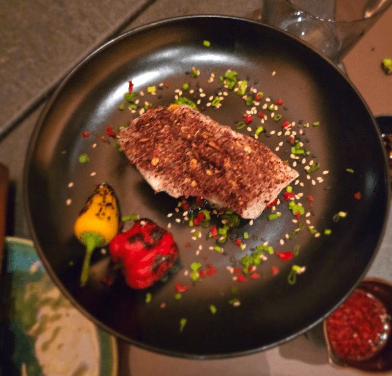 Hyderabad Hilton Genome valley yuzu steamed sea bass